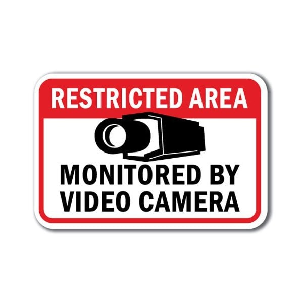 Signmission Safety Sign, 12 in Height, Aluminum, Video Surv - Res Area 1 A-1218 Video Surv - Res Area 1 - main